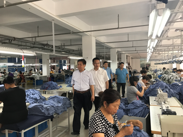 蔣金華副總裁一行調(diào)研中錦淮安鴻博廠